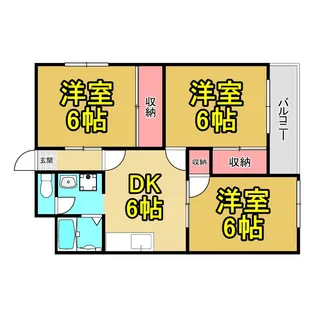 マンションエンゼル【1階】の間取り