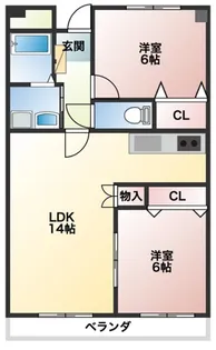 ルネス津福【5階】の間取り