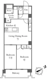 六本木ビュータワー【15階】の間取り