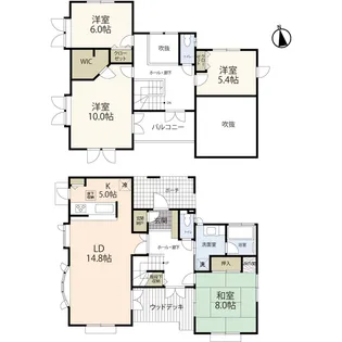 宮城県仙台市泉区紫山3【一戸建】の間取り