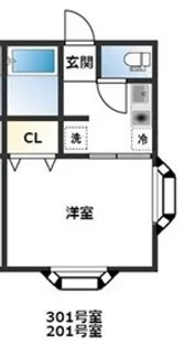 ルフェール城山【3階】の間取り