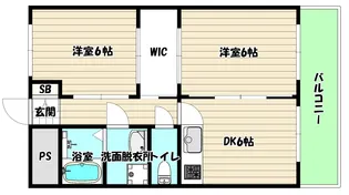 大阪府大阪市淀川区西中島2【マンション】の間取り