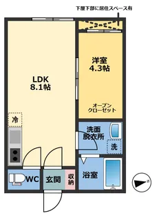 メゾン・ドゥ・アッシュ松戸II【2階】の間取り