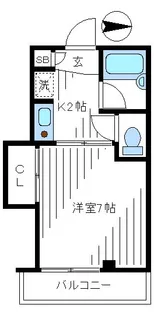 リズ松ヶ丘【1階】の間取り