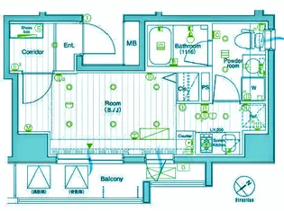 シーネクス品川荏原【9階】の間取り