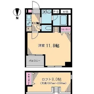 ブルソール信濃町【4階】の間取り