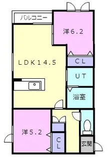 ジェラン拓勇ノース【3階】の間取り