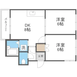 グランドヒルズ北19条【4階】の間取り