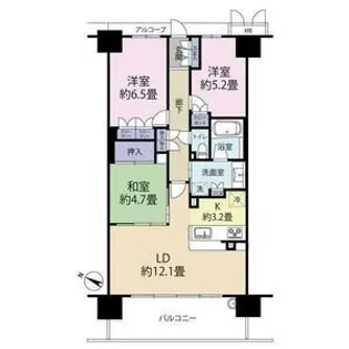 ファインシティ枚方【5階】の間取り