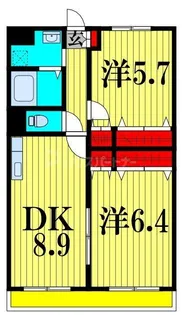 チクマハイツ【1階】の間取り