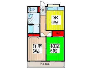コ-ポ翡翠【2階】の間取り