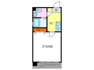 バウハウス北白川【2階】の間取り