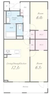 アルメノア西新【5階】の間取り
