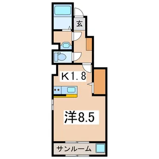 グリーン パセオS【1階】の間取り