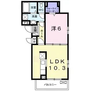 リアン 鳳【2階】の間取り