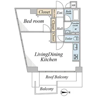 ライオンズマンション山手石川町【5階】の間取り