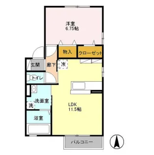 アバンサールD【1階】の間取り