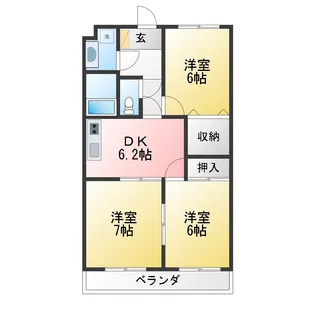 パレスコスモス【2階】の間取り