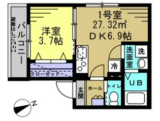 メゾン市川南【3階】の間取り