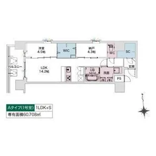 Draw上本町【8階】の間取り