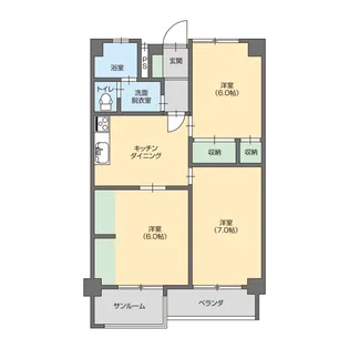 サンシャイン二の宮【5階】の間取り