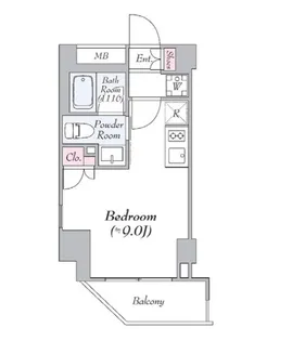 ウィスティリア大森山王【6階】の間取り