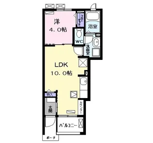 シャトル朝日【1階】の間取り