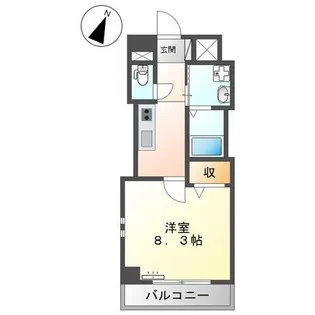グレースタウン ミソノ【5階】の間取り