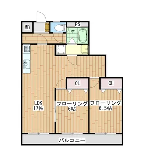 はまなすコーポ【3階】の間取り