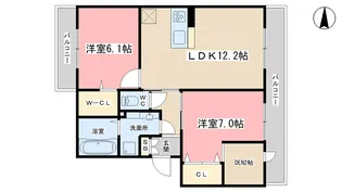 アデウ ウーノ【2階】の間取り