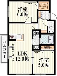 ハイバリー武蔵野【1階】の間取り