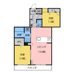 エクラシエ【3階】の間取り