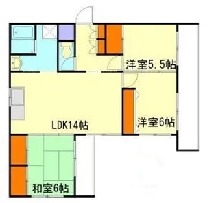 カレント桂【3階】の間取り