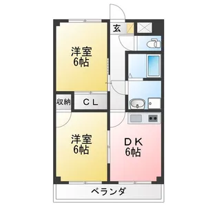 Belle Flora ルノ割【3階】の間取り