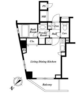 セントラルクリブ六本木II【6階】の間取り