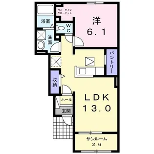 クライスC【1階】の間取り
