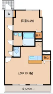 ハピネスI番館【1階】の間取り