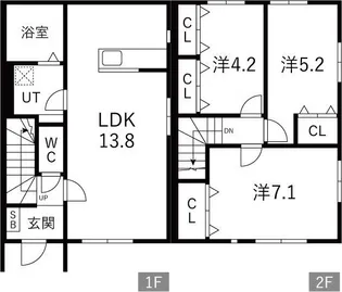 プリエール A棟の間取り
