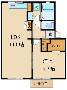 ソファレ美原【2階】の間取り