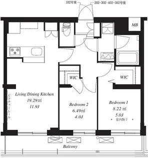 フレンシア下井草【2階】の間取り