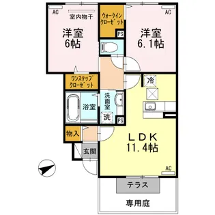 TNアルテミスII【1階】の間取り