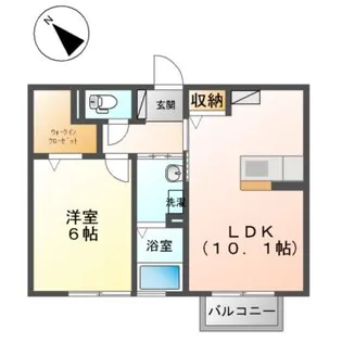 リッツハウス B棟【2階】の間取り