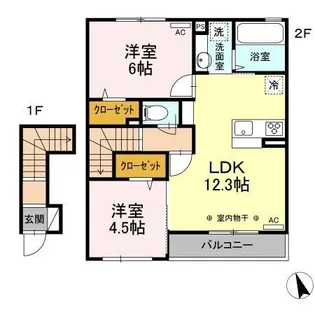 エスペランサII【2階】の間取り