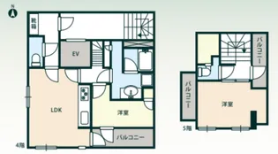 スウィフト東山【4階】の間取り