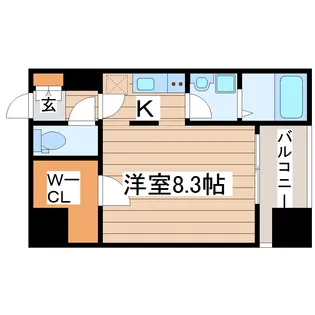 プライムアーバン仙台北目町【8階】の間取り