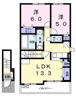 メゾンブローテ F【2階】の間取り