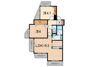 アリストコート芦屋の間取り