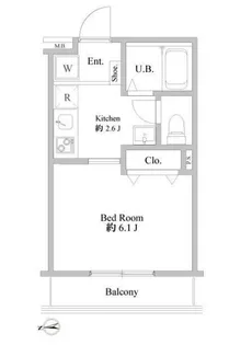 レーヴ飛鳥山フェルクルール【2階】の間取り
