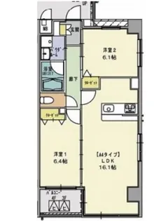 シュヴァルブラン白馬【5階】の間取り