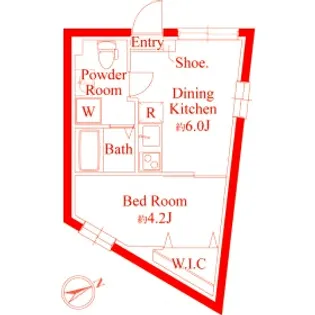 ティーエッジ鶴見中央【4階】の間取り